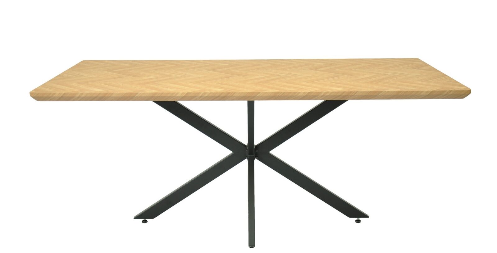 Mesa SORRENTO 180, metal, negro, tapa decor,180 x 90 cms